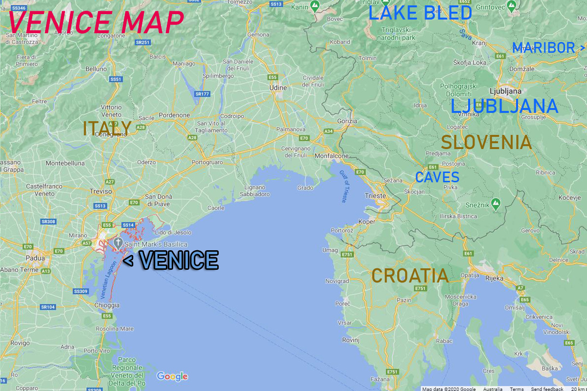 Map of Venice, Italy - Sloveniaforyou