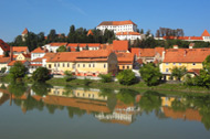 River Drava before historic Ptuj